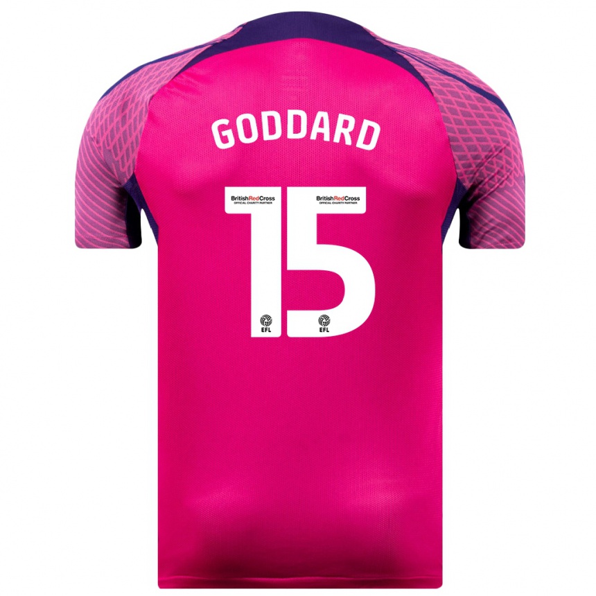Kinder Fußball Amy Goddard #15 Lila Auswärtstrikot Trikot 2023/24 T-Shirt Luxemburg