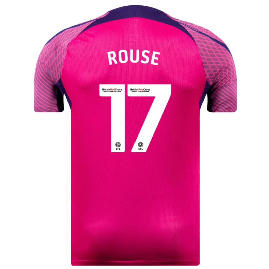 Kinder Fußball Mollie Rouse #17 Lila Auswärtstrikot Trikot 2023/24 T-Shirt Luxemburg