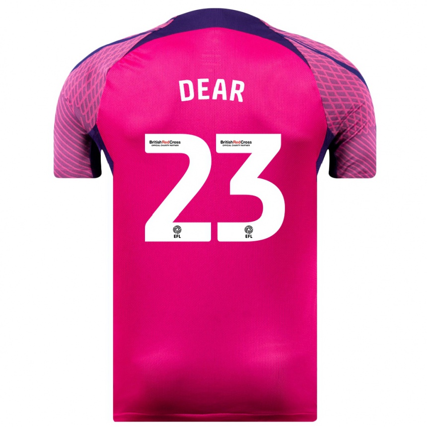 Kinder Fußball Jenna Dear #23 Lila Auswärtstrikot Trikot 2023/24 T-Shirt Luxemburg