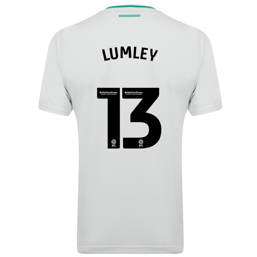 Kinder Fußball Joe Lumley #13 Weiß Auswärtstrikot Trikot 2023/24 T-Shirt Luxemburg