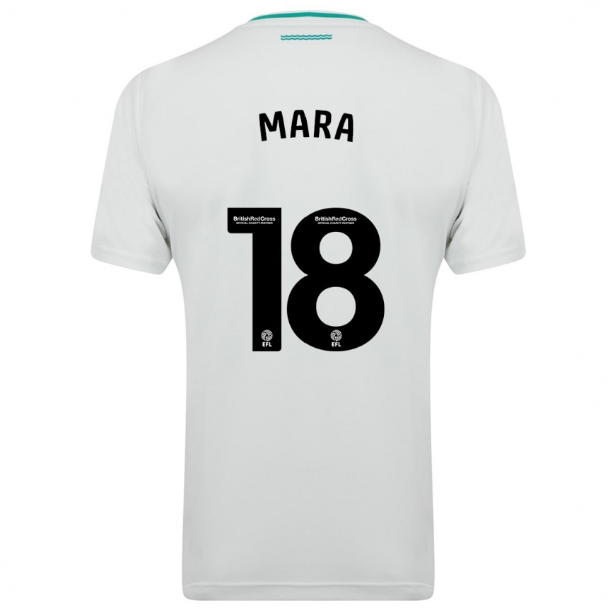 Kinder Fußball Sékou Mara #18 Weiß Auswärtstrikot Trikot 2023/24 T-Shirt Luxemburg