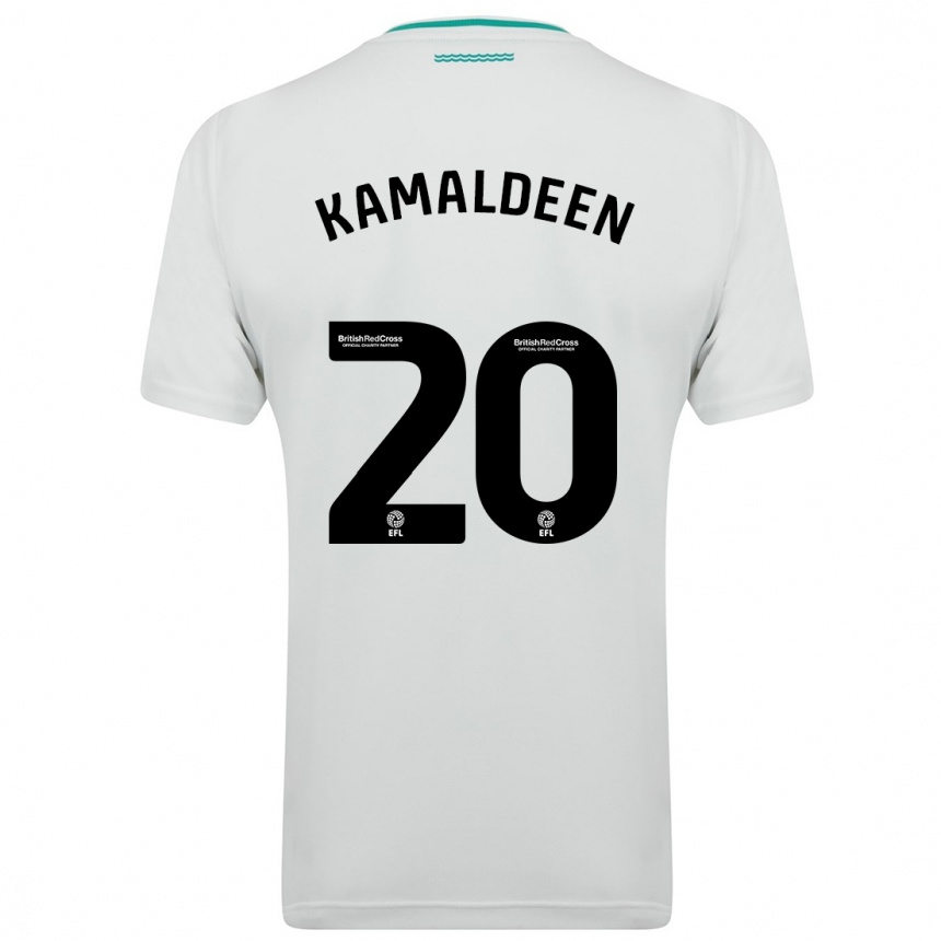 Kinder Fußball Kamaldeen Sulemana #20 Weiß Auswärtstrikot Trikot 2023/24 T-Shirt Luxemburg