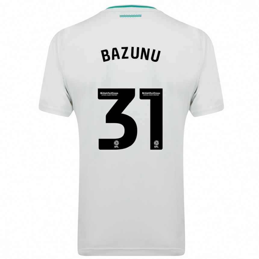 Kinder Fußball Gavin Bazunu #31 Weiß Auswärtstrikot Trikot 2023/24 T-Shirt Luxemburg