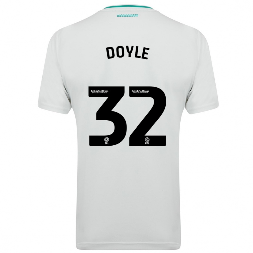 Kinder Fußball Kamari Doyle #32 Weiß Auswärtstrikot Trikot 2023/24 T-Shirt Luxemburg