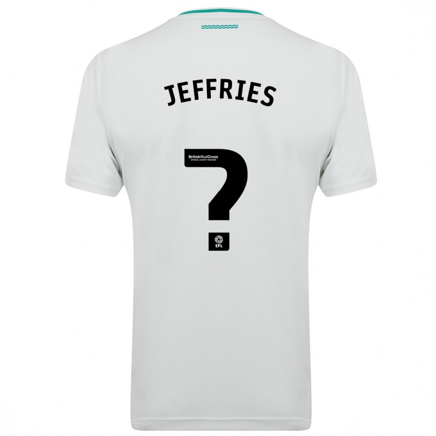 Kinder Fußball Josh Jeffries #0 Weiß Auswärtstrikot Trikot 2023/24 T-Shirt Luxemburg