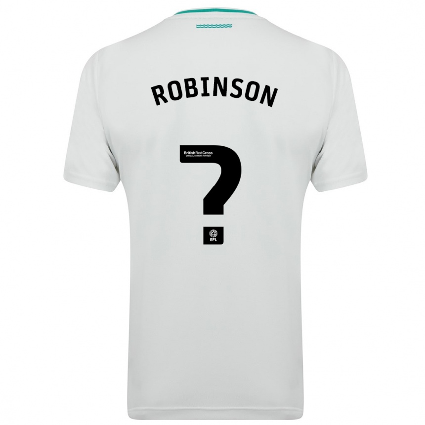 Kinder Fußball Jay Robinson #0 Weiß Auswärtstrikot Trikot 2023/24 T-Shirt Luxemburg