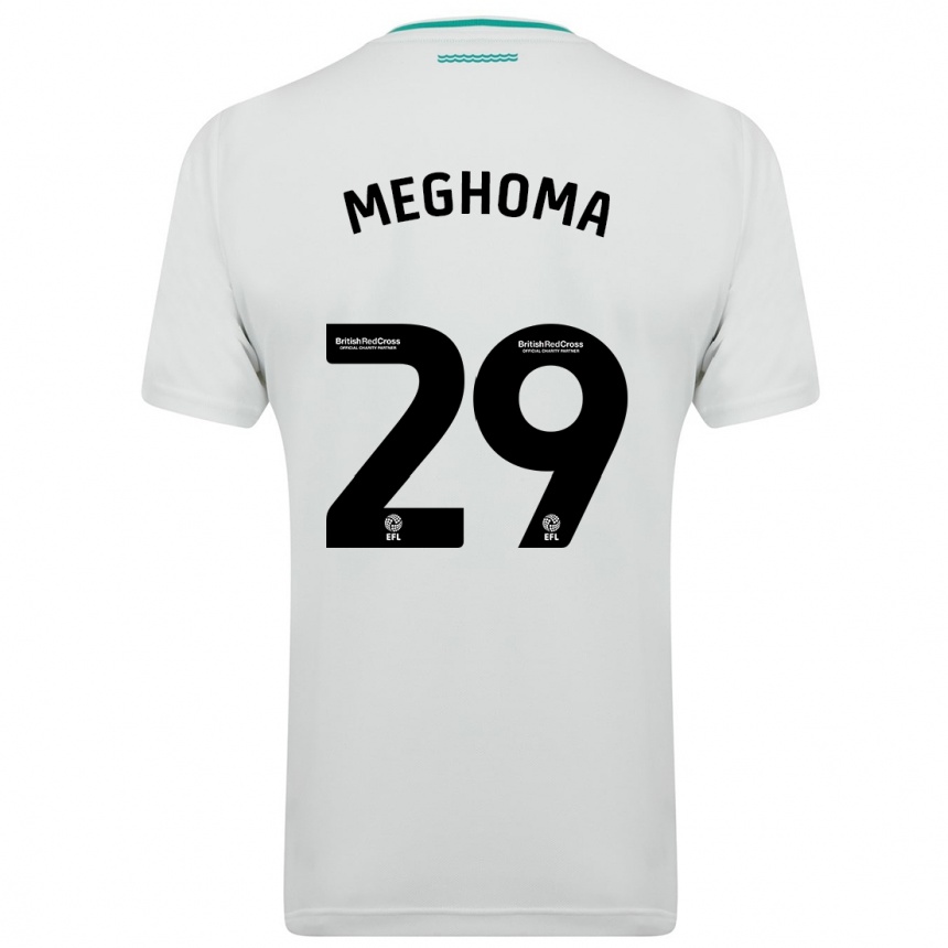 Kinder Fußball Jayden Meghoma #29 Weiß Auswärtstrikot Trikot 2023/24 T-Shirt Luxemburg