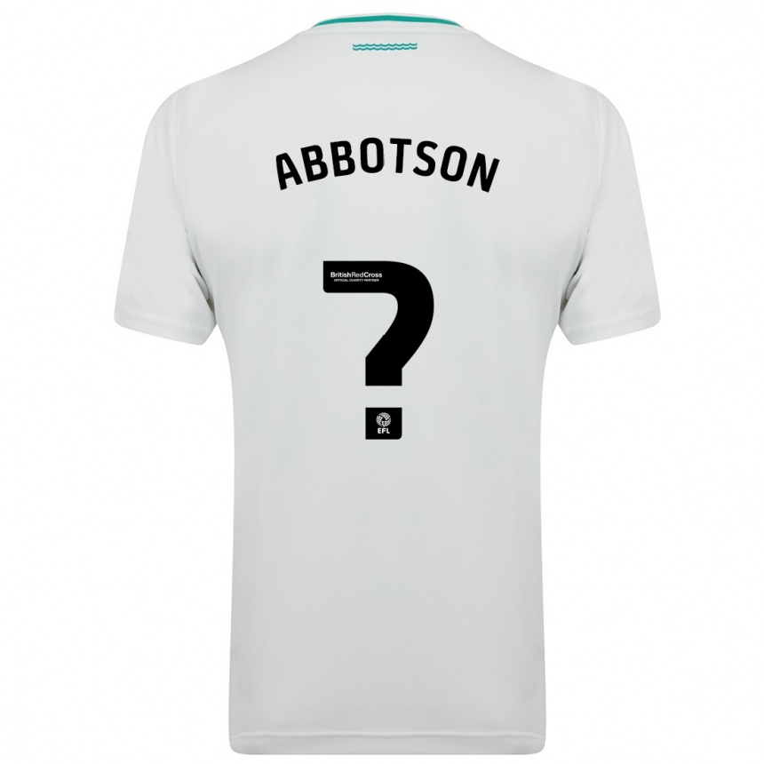 Kinder Fußball Oscar Abbotson #0 Weiß Auswärtstrikot Trikot 2023/24 T-Shirt Luxemburg