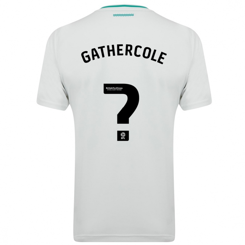 Kinder Fußball Harry Gathercole #0 Weiß Auswärtstrikot Trikot 2023/24 T-Shirt Luxemburg