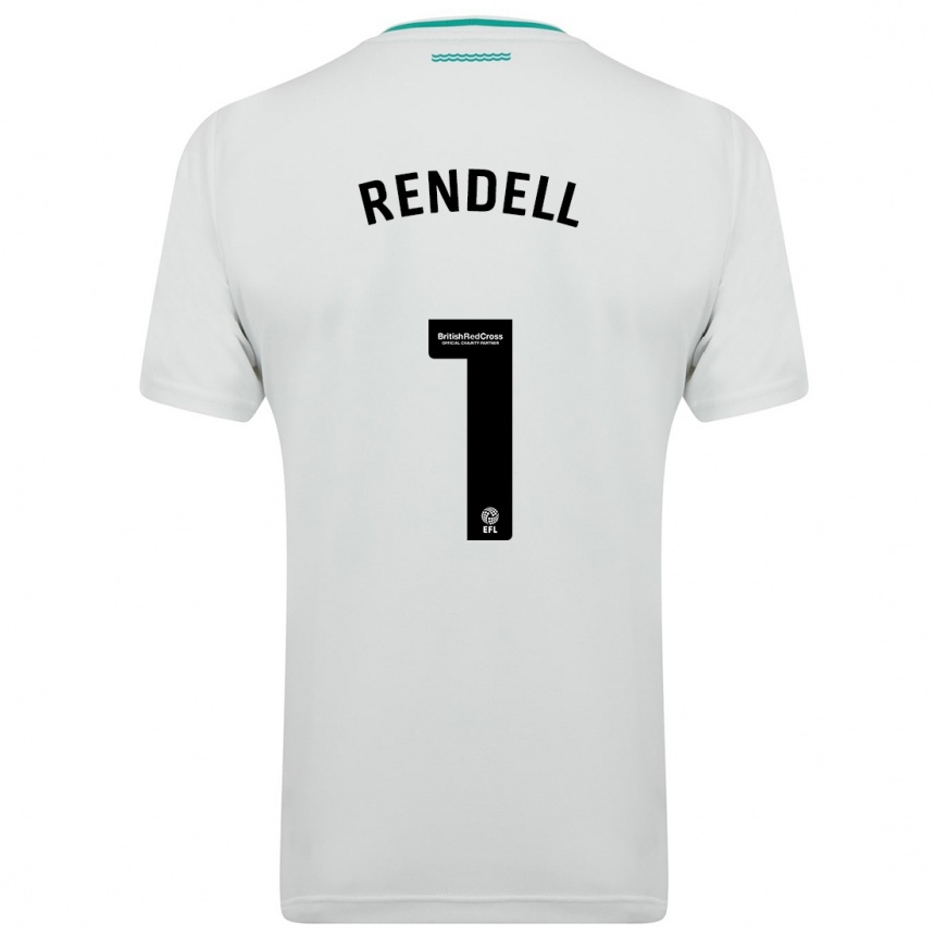 Kinder Fußball Kayla Rendell #1 Weiß Auswärtstrikot Trikot 2023/24 T-Shirt Luxemburg