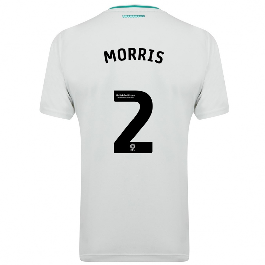 Kinder Fußball Ella Morris #2 Weiß Auswärtstrikot Trikot 2023/24 T-Shirt Luxemburg