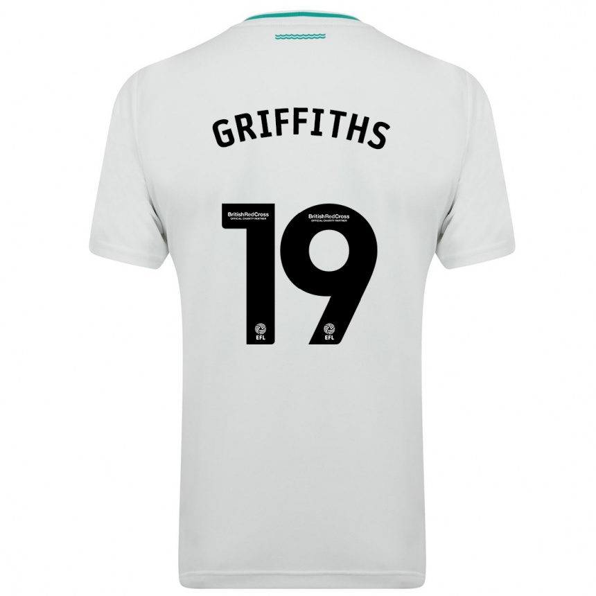 Kinder Fußball Alice Griffiths #19 Weiß Auswärtstrikot Trikot 2023/24 T-Shirt Luxemburg