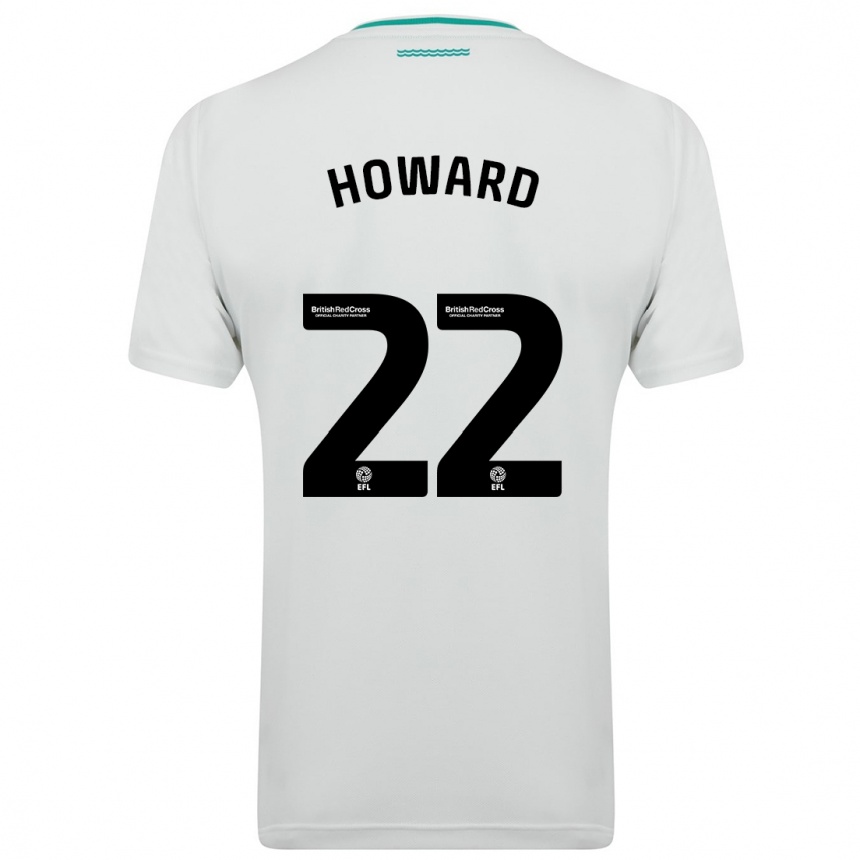 Kinder Fußball Bethany-May Howard #22 Weiß Auswärtstrikot Trikot 2023/24 T-Shirt Luxemburg