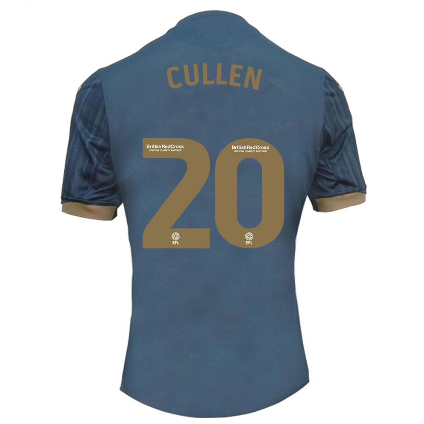 Kinder Fußball Liam Cullen #20 Dunkles Blaugrün Auswärtstrikot Trikot 2023/24 T-Shirt Luxemburg