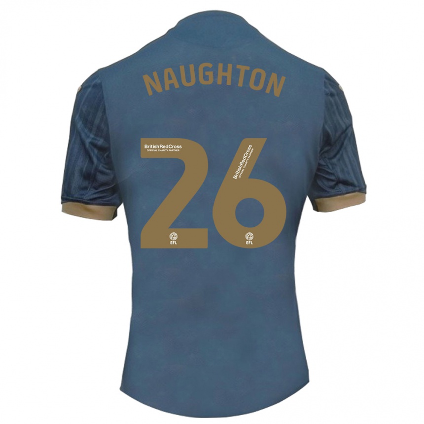 Kinder Fußball Kyle Naughton #26 Dunkles Blaugrün Auswärtstrikot Trikot 2023/24 T-Shirt Luxemburg