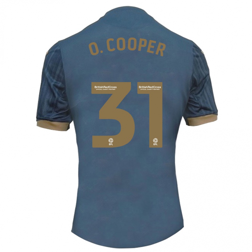 Kinder Fußball Oliver Cooper #31 Dunkles Blaugrün Auswärtstrikot Trikot 2023/24 T-Shirt Luxemburg