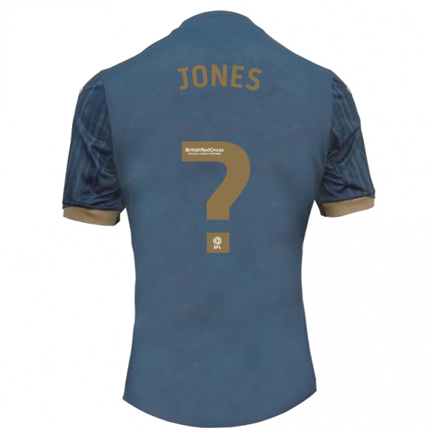 Kinder Fußball Harry Jones #0 Dunkles Blaugrün Auswärtstrikot Trikot 2023/24 T-Shirt Luxemburg