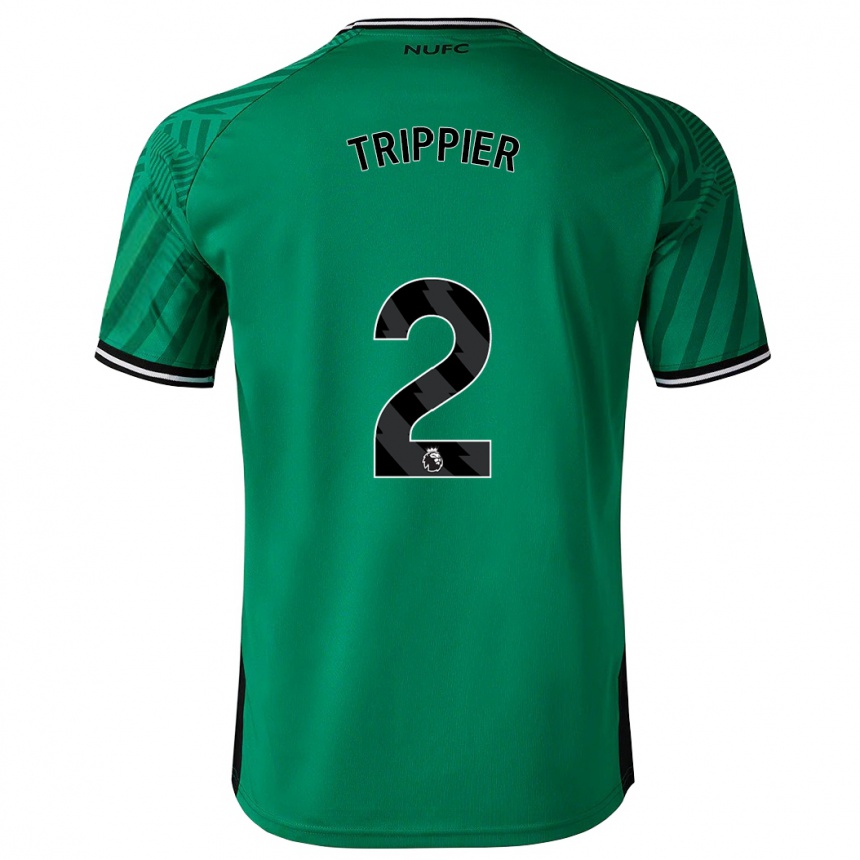 Kinder Fußball Kieran Trippier #2 Grün Auswärtstrikot Trikot 2023/24 T-Shirt Luxemburg