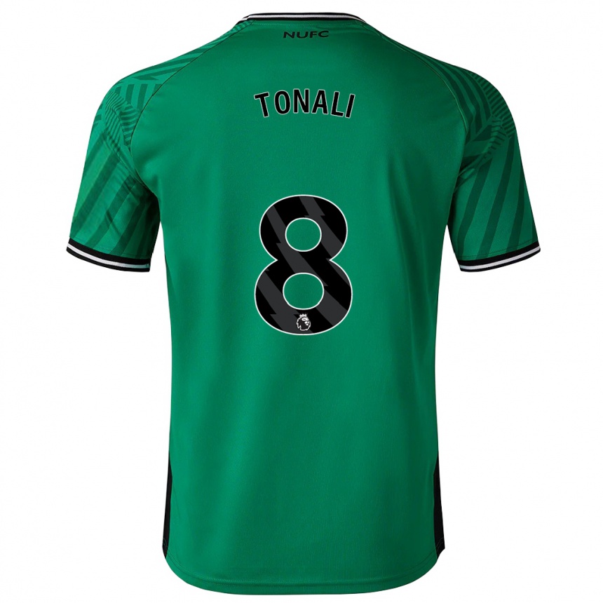 Kinder Fußball Sandro Tonali #8 Grün Auswärtstrikot Trikot 2023/24 T-Shirt Luxemburg