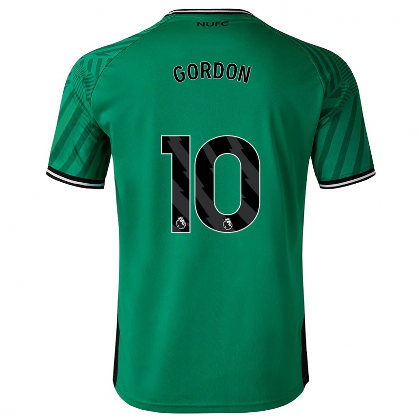 Kinder Fußball Anthony Gordon #10 Grün Auswärtstrikot Trikot 2023/24 T-Shirt Luxemburg