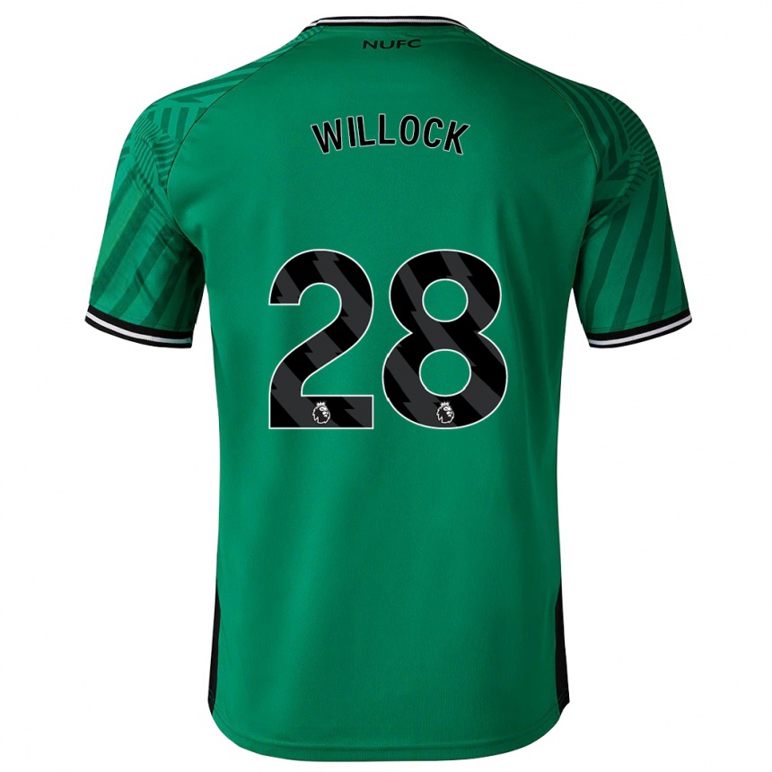 Kinder Fußball Joe Willock #28 Grün Auswärtstrikot Trikot 2023/24 T-Shirt Luxemburg