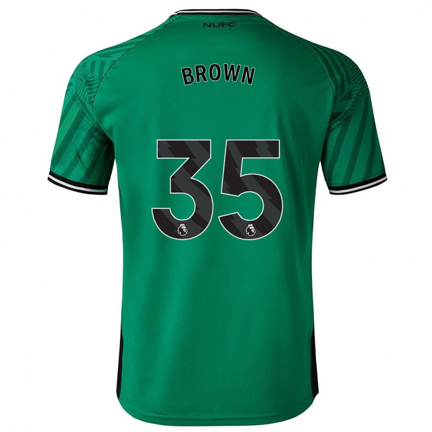 Kinder Fußball Will Brown #35 Grün Auswärtstrikot Trikot 2023/24 T-Shirt Luxemburg