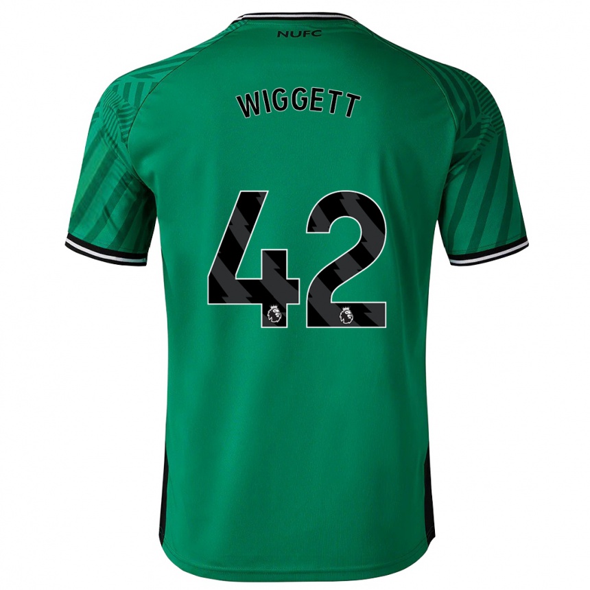 Kinder Fußball Charlie Wiggett #42 Grün Auswärtstrikot Trikot 2023/24 T-Shirt Luxemburg