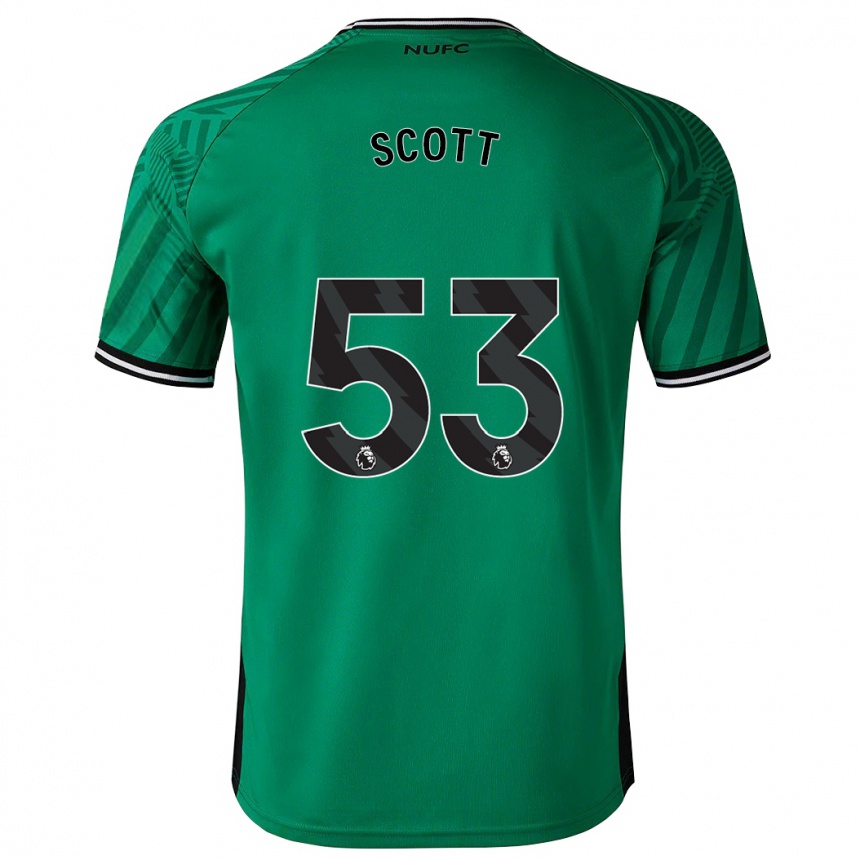 Kinder Fußball Joshua Scott #53 Grün Auswärtstrikot Trikot 2023/24 T-Shirt Luxemburg