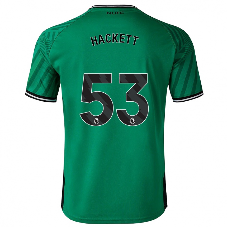 Kinder Fußball Jordan Hackett #53 Grün Auswärtstrikot Trikot 2023/24 T-Shirt Luxemburg