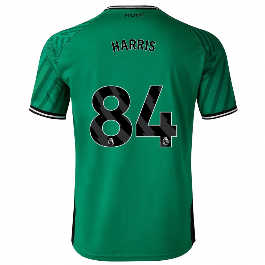 Kinder Fußball Aidan Harris #84 Grün Auswärtstrikot Trikot 2023/24 T-Shirt Luxemburg