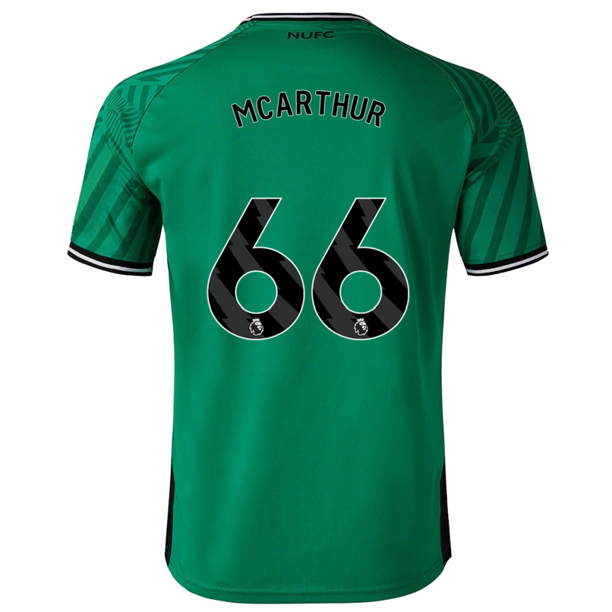 Kinder Fußball Charlie Mcarthur #66 Grün Auswärtstrikot Trikot 2023/24 T-Shirt Luxemburg