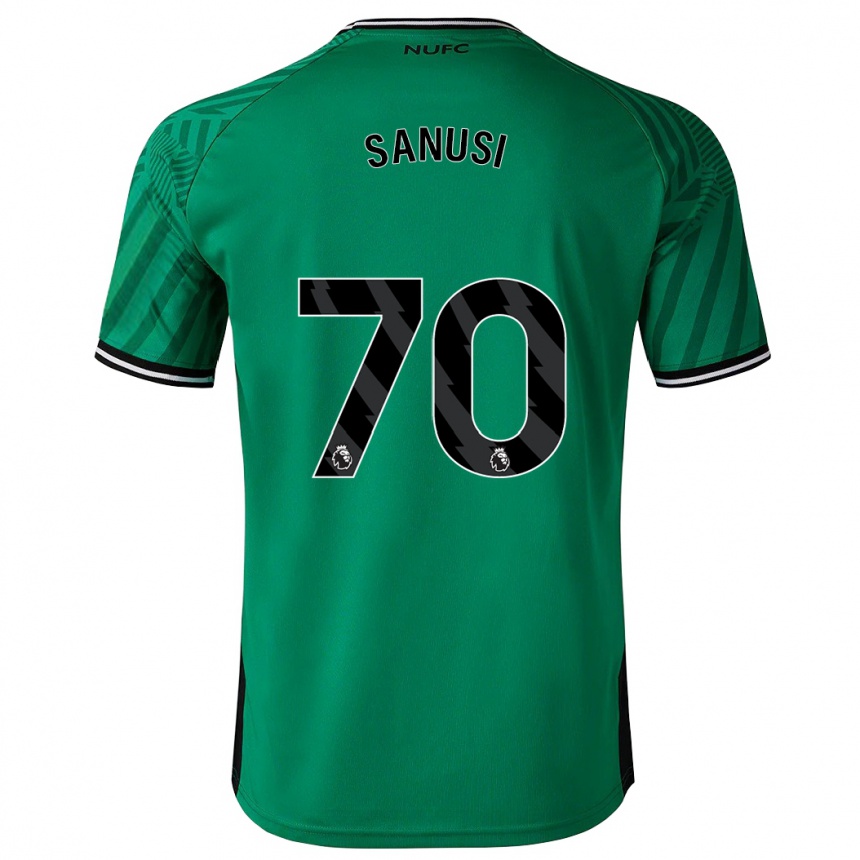 Kinder Fußball Trevan Sanusi #70 Grün Auswärtstrikot Trikot 2023/24 T-Shirt Luxemburg