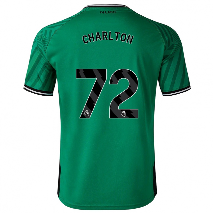 Kinder Fußball Dylan Charlton #72 Grün Auswärtstrikot Trikot 2023/24 T-Shirt Luxemburg