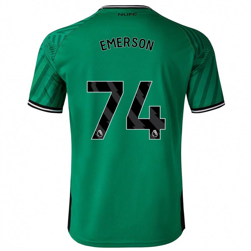 Kinder Fußball Johnny Emerson #74 Grün Auswärtstrikot Trikot 2023/24 T-Shirt Luxemburg