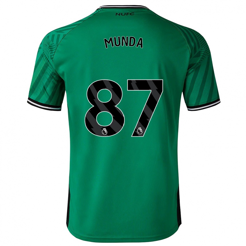 Kinder Fußball Anthony Munda #87 Grün Auswärtstrikot Trikot 2023/24 T-Shirt Luxemburg