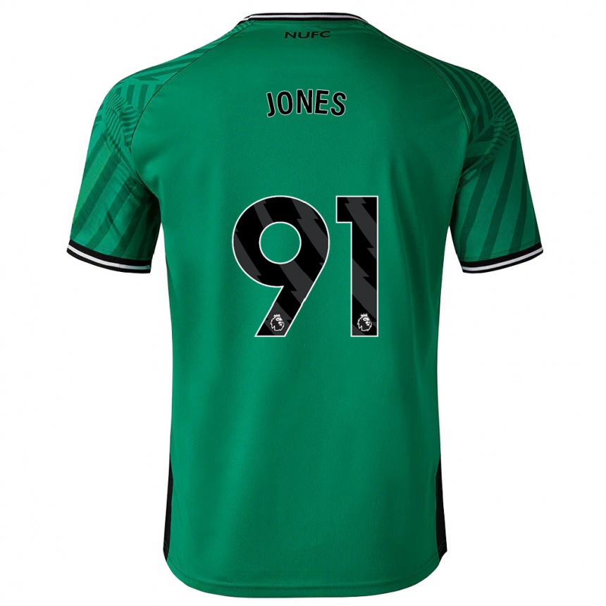 Kinder Fußball Tyler Jones #91 Grün Auswärtstrikot Trikot 2023/24 T-Shirt Luxemburg