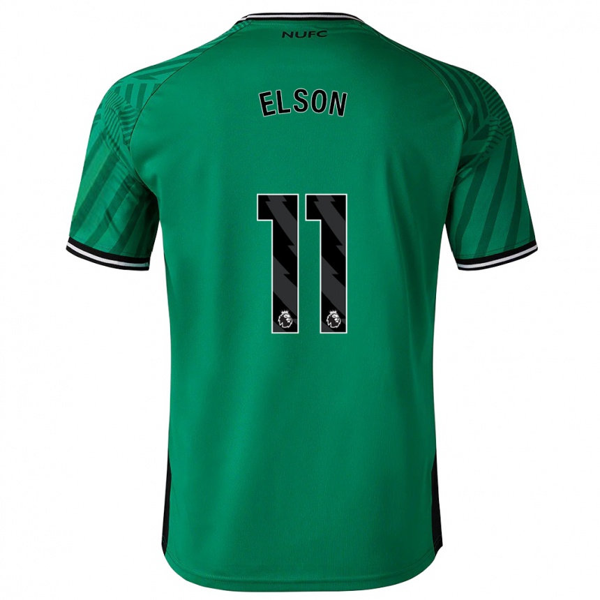 Kinder Fußball Kacie Elson #11 Grün Auswärtstrikot Trikot 2023/24 T-Shirt Luxemburg