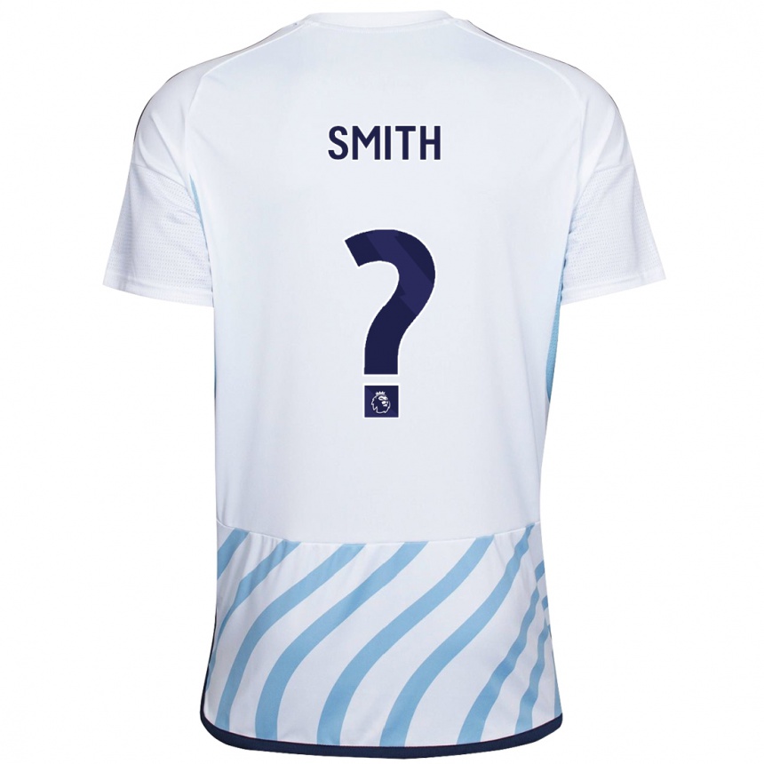 Kinder Fußball Zac Smith #0 Weiß Blau Auswärtstrikot Trikot 2023/24 T-Shirt Luxemburg