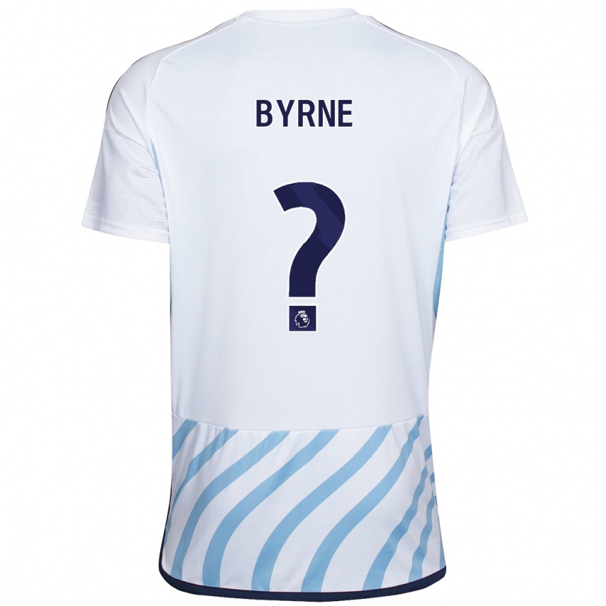 Kinder Fußball Shayne Byrne #0 Weiß Blau Auswärtstrikot Trikot 2023/24 T-Shirt Luxemburg