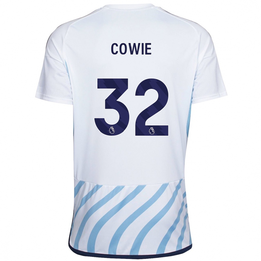 Kinder Fußball Abi Cowie #32 Weiß Blau Auswärtstrikot Trikot 2023/24 T-Shirt Luxemburg