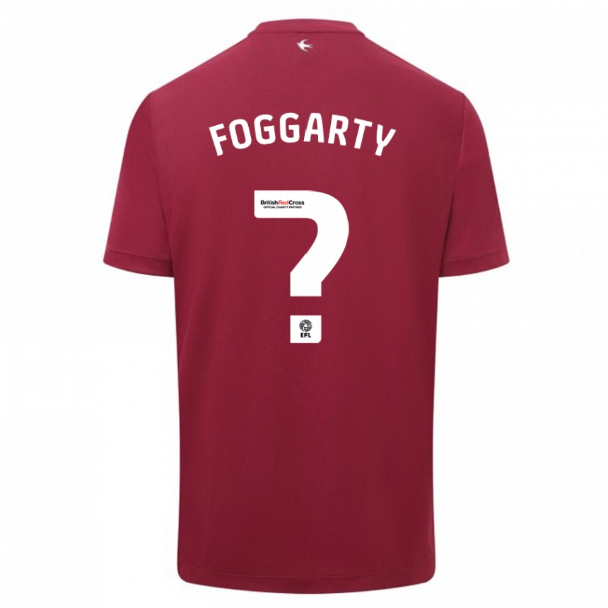 Kinder Fußball Corey Foggarty #0 Rot Auswärtstrikot Trikot 2023/24 T-Shirt Luxemburg