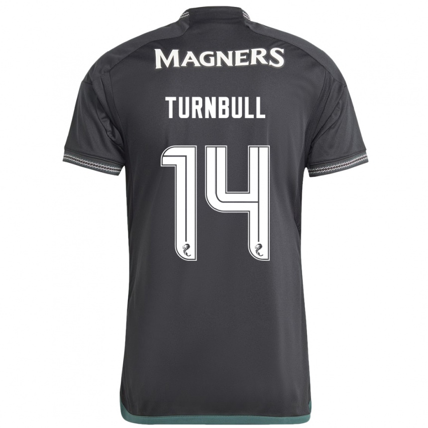 Kinder Fußball David Turnbull #14 Schwarz Auswärtstrikot Trikot 2023/24 T-Shirt Luxemburg