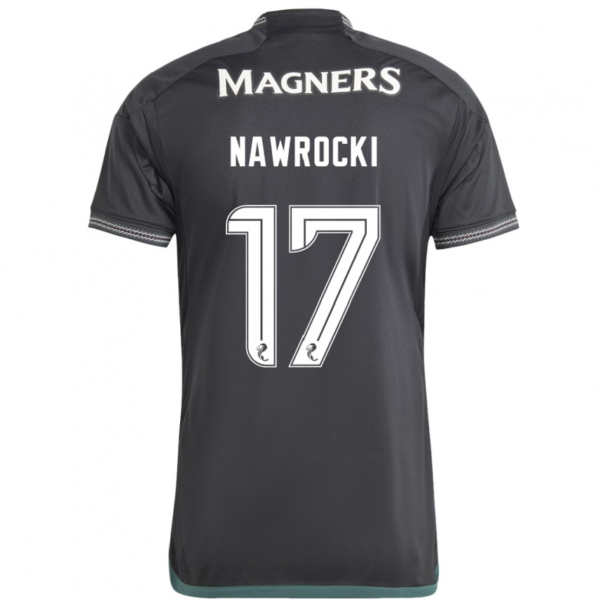 Kinder Fußball Maik Nawrocki #17 Schwarz Auswärtstrikot Trikot 2023/24 T-Shirt Luxemburg