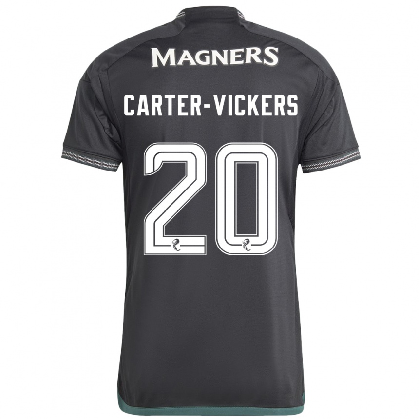 Kinder Fußball Cameron Carter-Vickers #20 Schwarz Auswärtstrikot Trikot 2023/24 T-Shirt Luxemburg