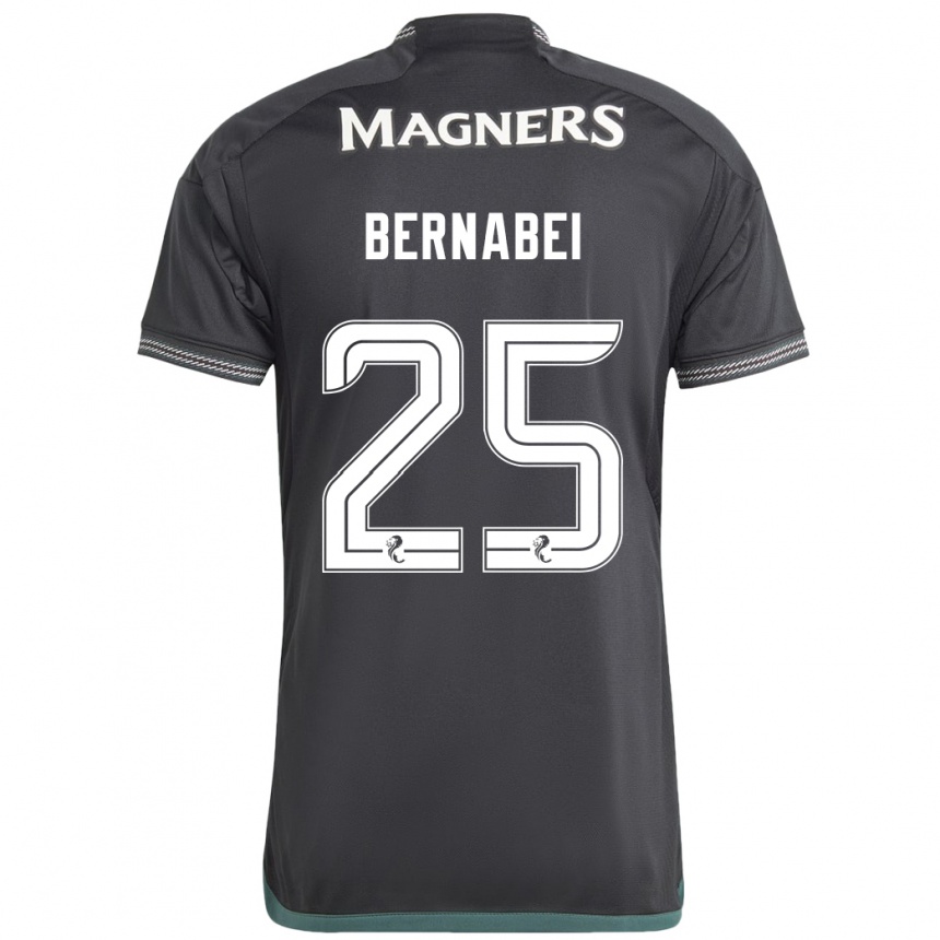 Kinder Fußball Alexandro Bernabéi #25 Schwarz Auswärtstrikot Trikot 2023/24 T-Shirt Luxemburg