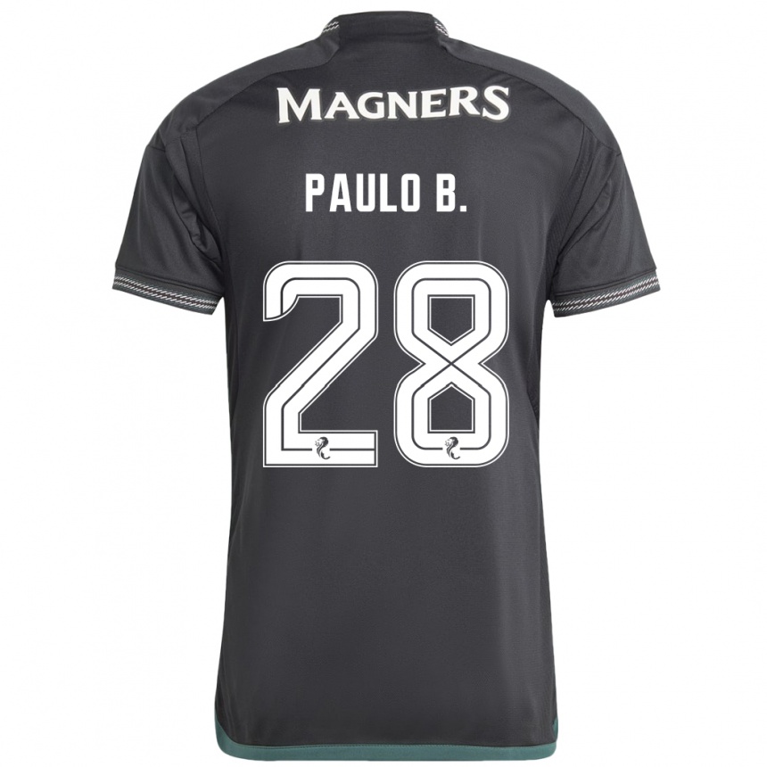 Kinder Fußball Paulo Bernardo #28 Schwarz Auswärtstrikot Trikot 2023/24 T-Shirt Luxemburg
