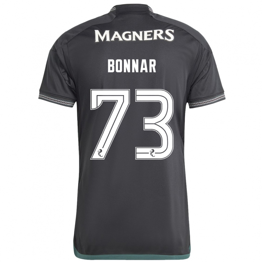 Kinder Fußball Jude Bonnar #73 Schwarz Auswärtstrikot Trikot 2023/24 T-Shirt Luxemburg