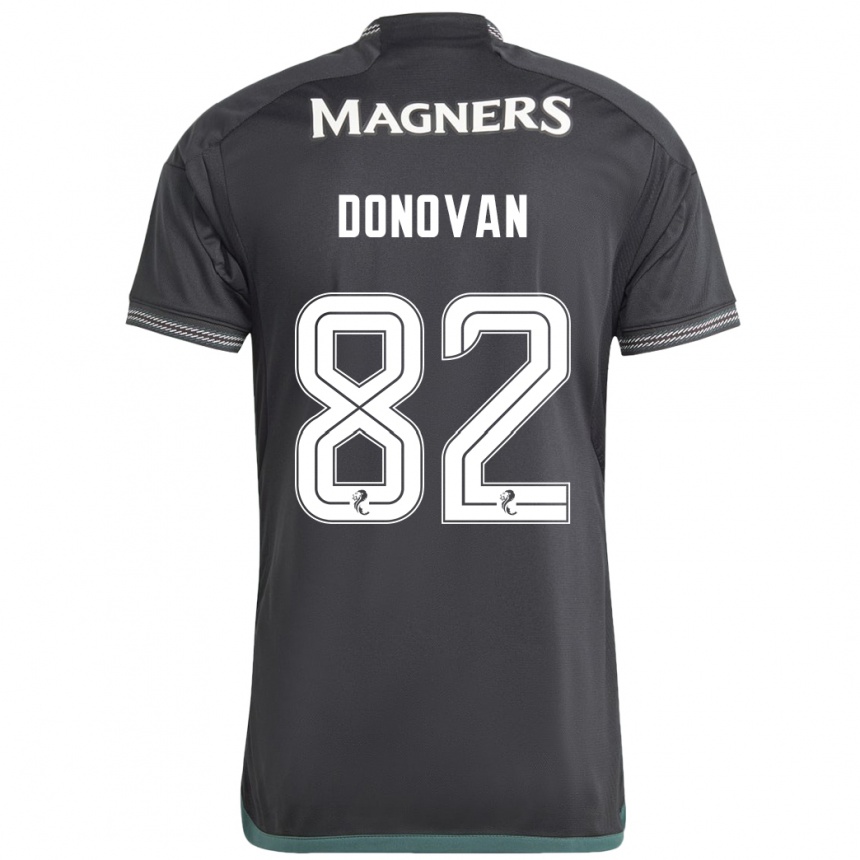 Kinder Fußball Colby Donovan #82 Schwarz Auswärtstrikot Trikot 2023/24 T-Shirt Luxemburg