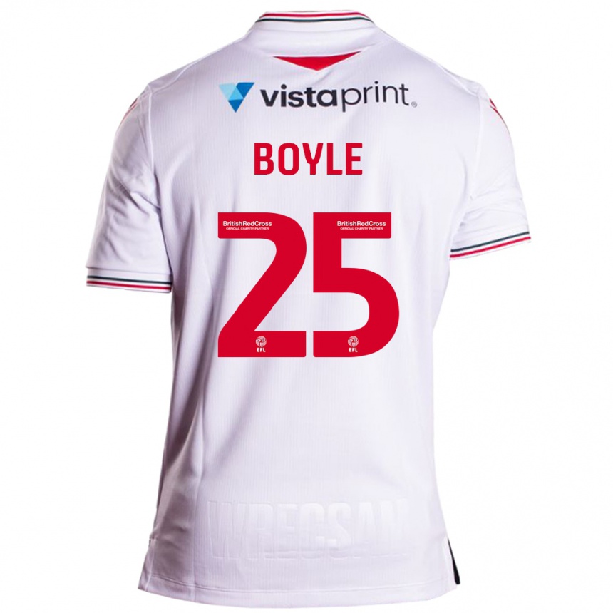 Kinder Fußball Will Boyle #25 Weiß Auswärtstrikot Trikot 2023/24 T-Shirt Luxemburg