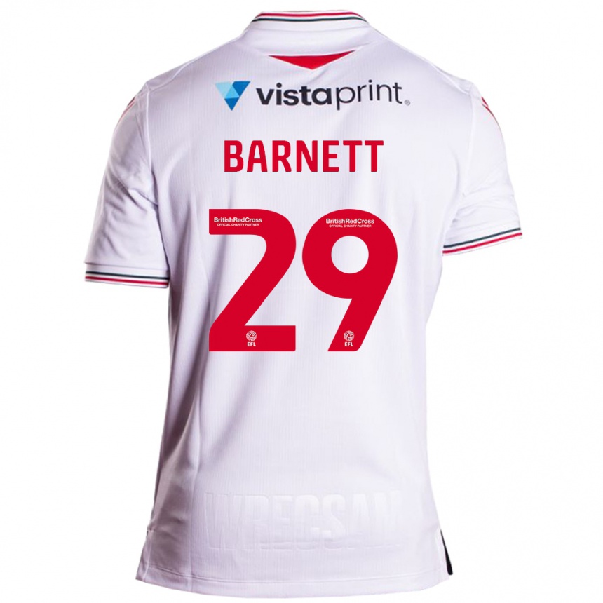 Kinder Fußball Ryan Barnett #29 Weiß Auswärtstrikot Trikot 2023/24 T-Shirt Luxemburg